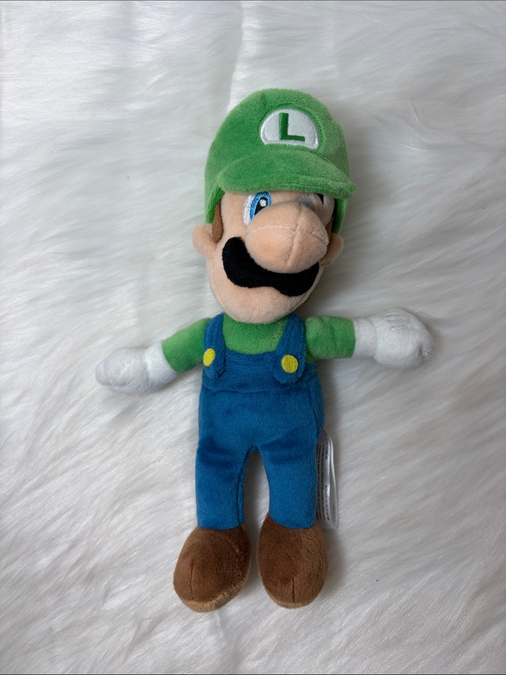 Luigi Super Mario Plush Toy Green Hat & Blue Overalls